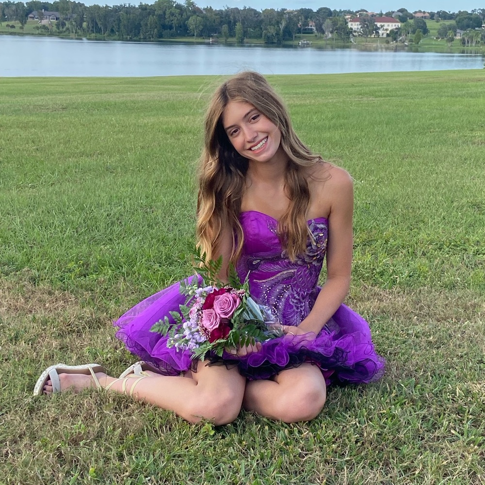 Purple formal dress